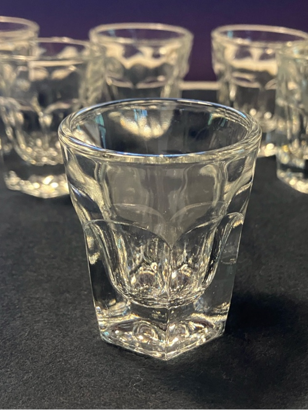 Clear Heavy Glass Shot Glasses - Set of 8